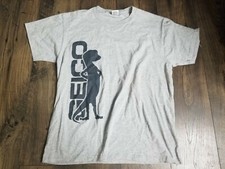 Mens L Geico Gecko Insurance Promo Vintage Men’s Gray T Shirt