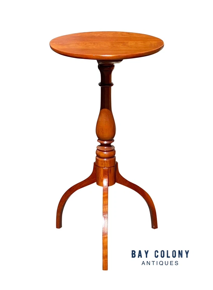 ФЕДЕРАЛЬНЫЙ СТИЛЬ НОВАЯ АНГЛИЯ ВИШНЕВЫЙ ПОДСВЕЧНИК С РЕДКИМ ШТАТИВОМ НОЖКИ ПАУКА - Изображение 3 из 4