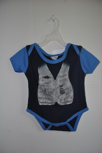 Kid U Not Blue fishing vest bodysuit - Deep Creek Lake - 18 mo (fits like 2T/3T) - Bild 1 von 4