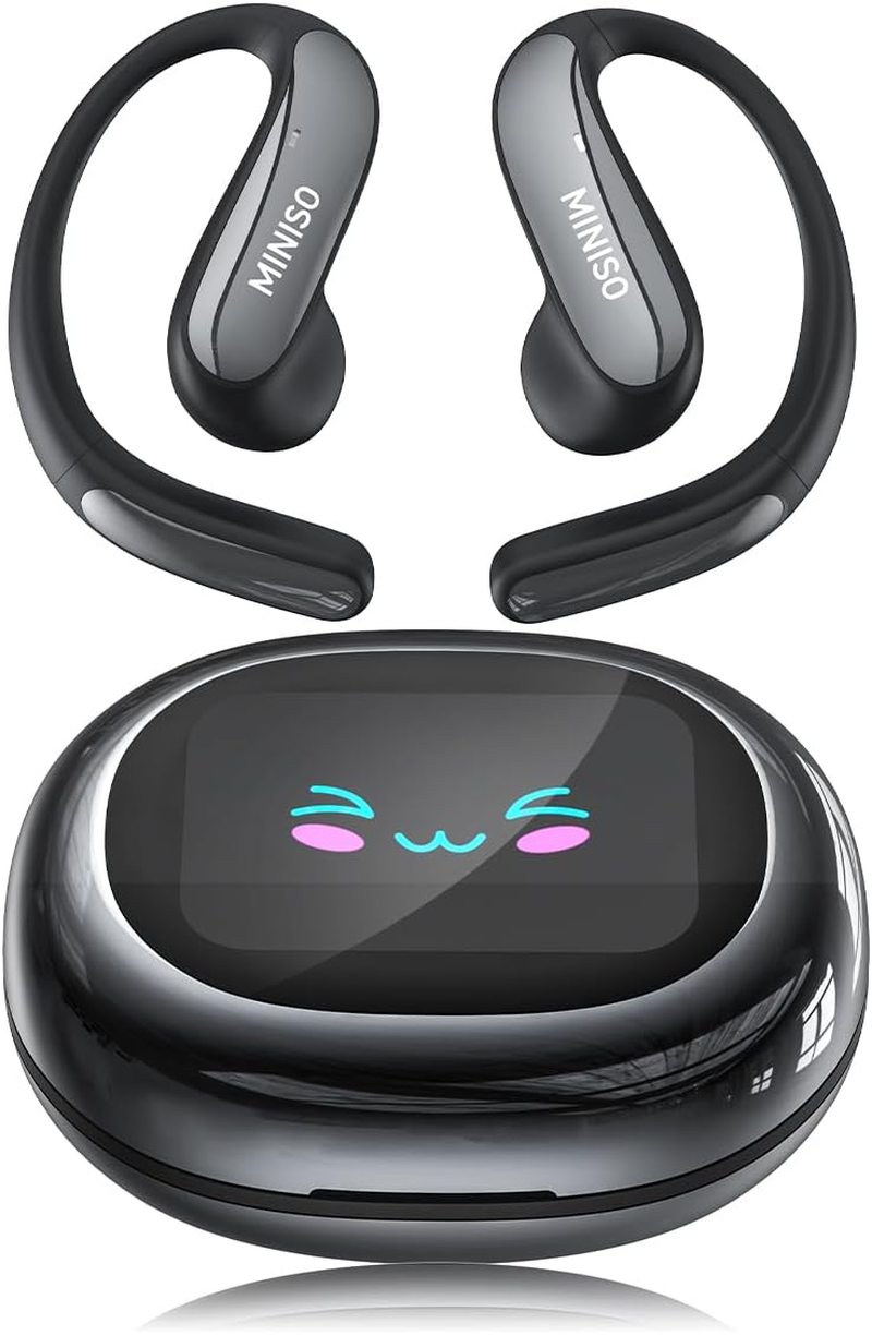 MINISO MS203 AI Translation Ear Buds Real Time, Translator Headphones with LCD T