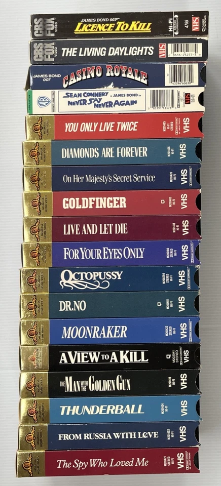 18 James Bond Movies VHS lot - see description for titles - Image 2 of 4