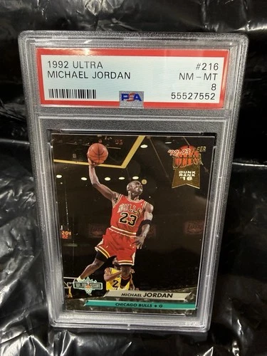 1992 Fleer Ultra #216 Michael Jordan NBA Jam Session PSA 8 NM - M