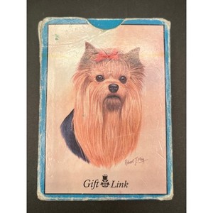 Vtg Gift Link Faithful Friends Yorkie Playing Card Deck Robert J May 2006