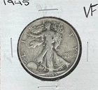 1945 WALKING LIBERTY SILVER HALF DOLLAR  ~ VF  ~ NICE COIN ~ 90% SILVER