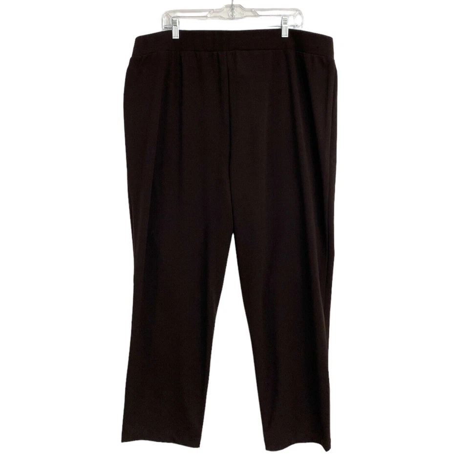 Calça Catherines Feminina Tamanho 2X Marrom Skinny Curvy Fit Cintura Alta Elástica Relaxada - Imagem 2 de 4