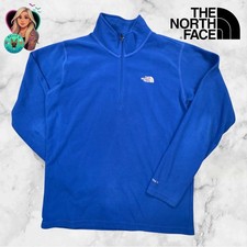 The North Face Boys XL Blue Fleece 1/4 Zip TKA 100 Pullover Youth Q-Zip Sweater