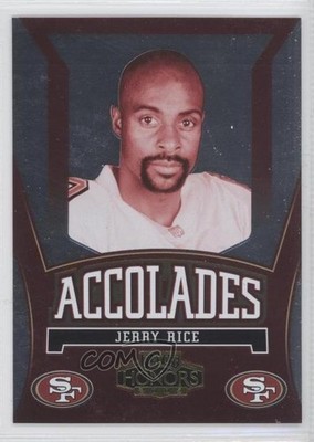 2005 Playoff Honors Accolades 448/699 Jerry Rice #A-29 HOF e2e