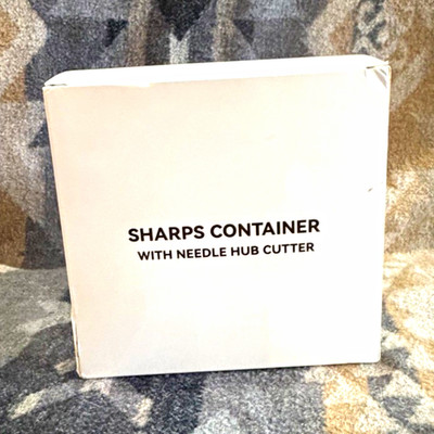 Sharps Container w/ Needle Hub Cutter, Yellow Lid - Lab, Dental, Cardiology