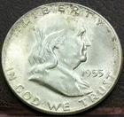 US 1955 Franklin Half Dollar **