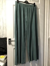 LADIES - Green Elastic Waist Trousers - PRIMARK - Size 16 - BX109