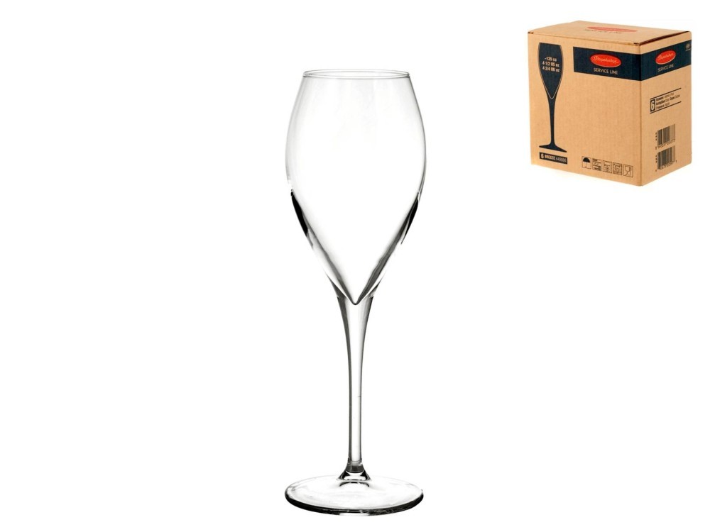 6 Montecarlo Flute Glasses Pasabahce 13.5 Cl