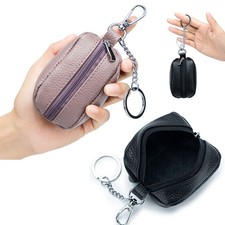 Women Small Coin Change Purse Mini Wallet Zip Pocket Bag with Key Ring Xmas Gift