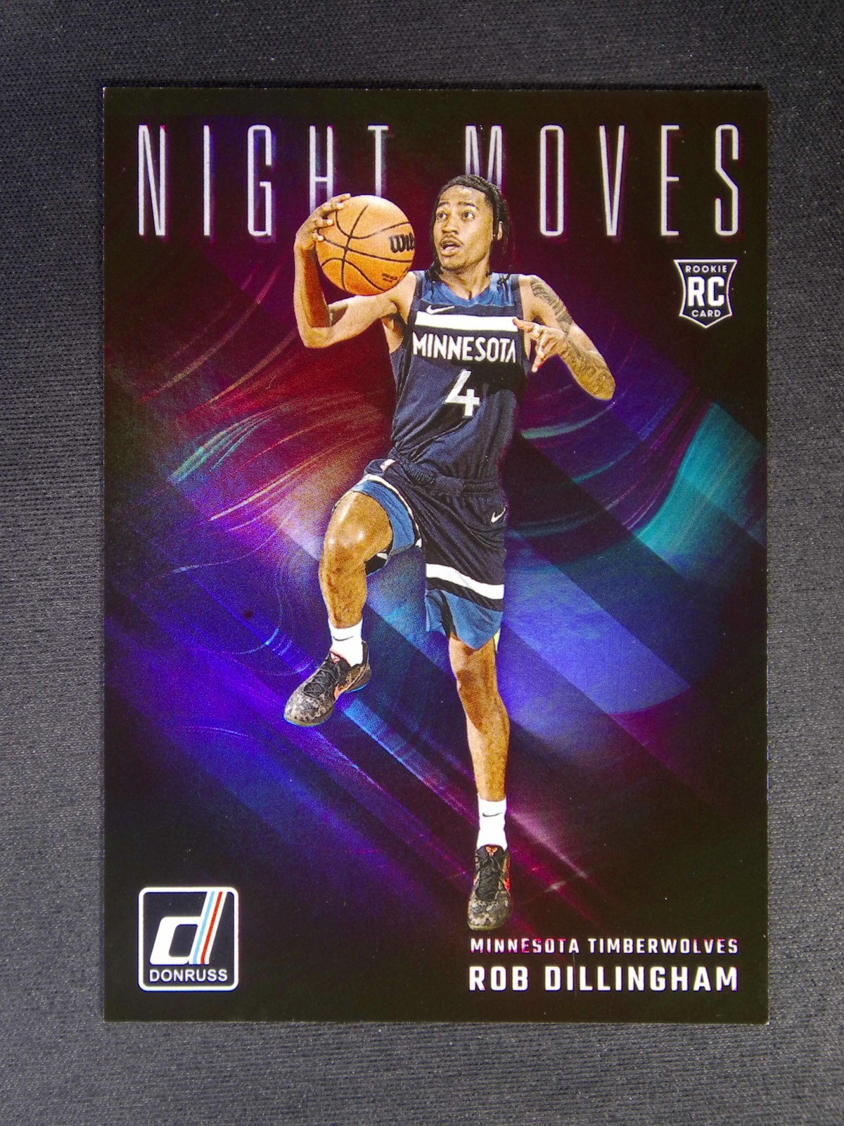 2024-25 Panini Donruss Rob Dillingham #18 RC Rookie Night Moves Case Hit SSP