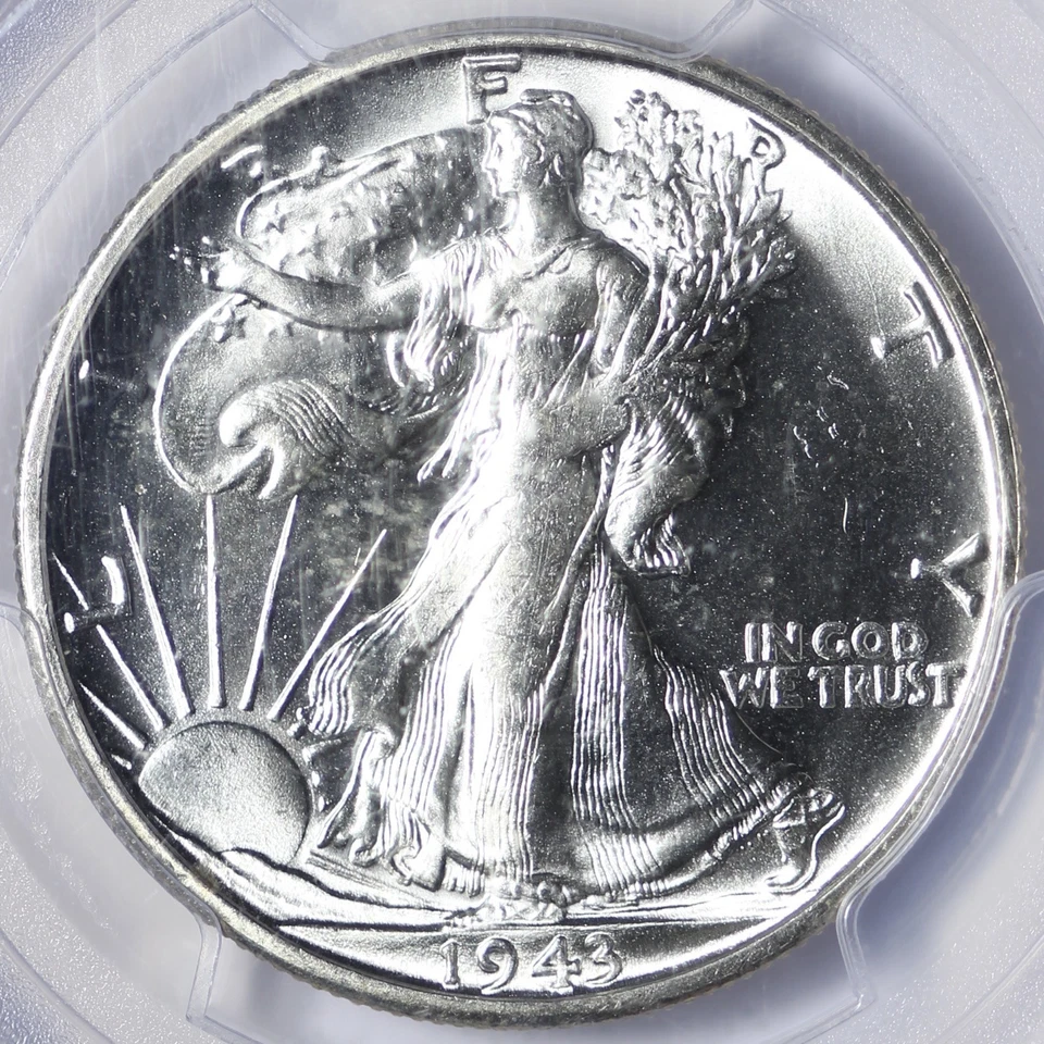 BU 1943-S Walking Liberty Half Dollar PCGS MS64 Beautiful Coin! OZBB - Image 2 of 3