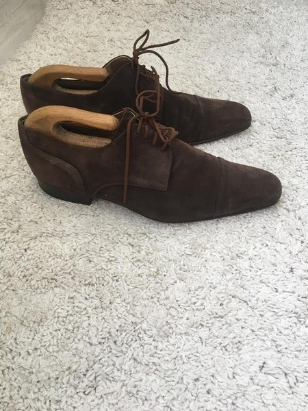 Men Lanvin Heels Brown Suede 45