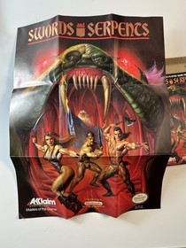 Swords and Serpents Nintendo Entertainment System 1990 NES CIB W/ Poster