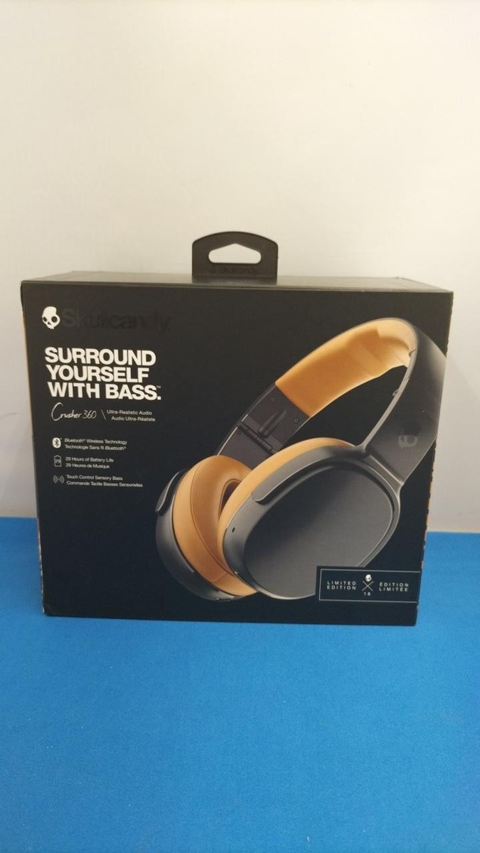 Skullcandy Crusher360 ブラック/ブラウン(2018限定品) SKULLCANDY CRUSHER360 Bluetooth Headphones Black Heavily