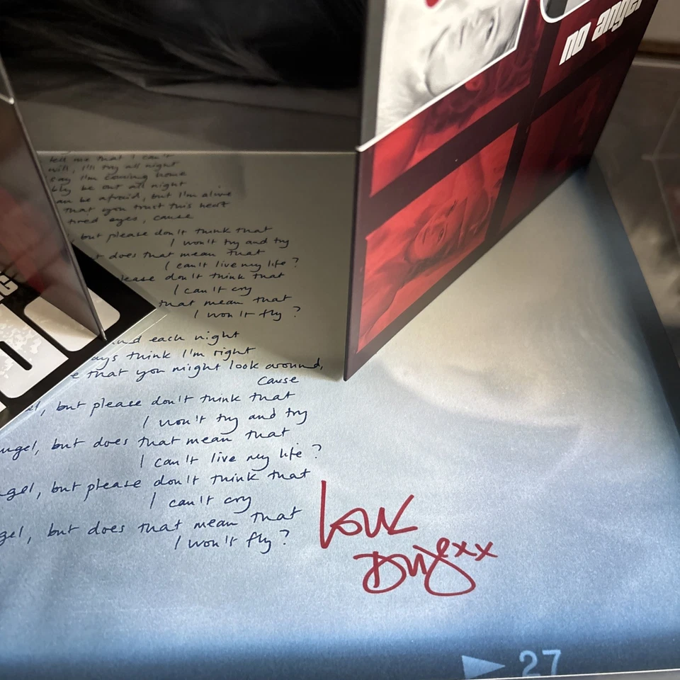 no angel DIDO red marble vinyl signed lyric sheet insert & sticker set PROOF INC - Image 2 of 4