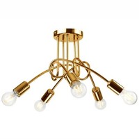Metall Deckenlampe In Gold E27 Madalynn Deckenleuchte Wohnzimmer Junges Wohnen