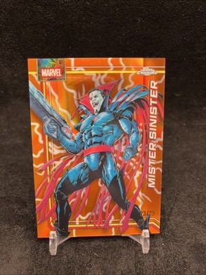 2026 Topps Chrome Marvel MISTER SINISTER True Orange Refractor /25 #80 Lightning