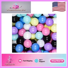 Vibrant 100 Count Ball Pit Balls for Kids - Crush Proof and Reusable Storage Bag