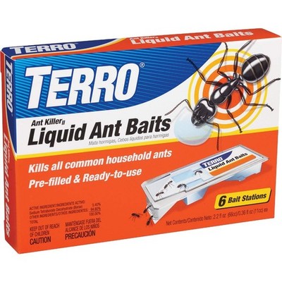 TERRO T300 Ant Killer II, Liquid Ant Baits, 6 Bait Station Pack
