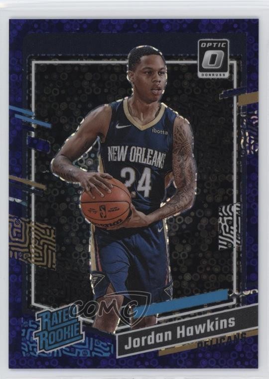 2023-24 Donruss Optic Fast Break Purple Prizm 84/99 Jordan Hawkins Rookie RC 6m7