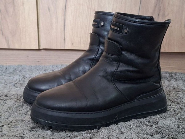 Women Baldinini Boots Black Leather 37 #6NW5