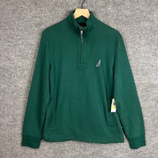 New Nautica Men's Quarter Zip Pullover Sweatshirt Size M