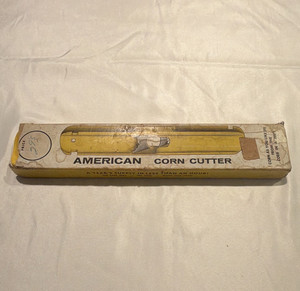 American Corn Cutter Co. Yellow Manual Corn Cutter, Plastic/Metal, Box