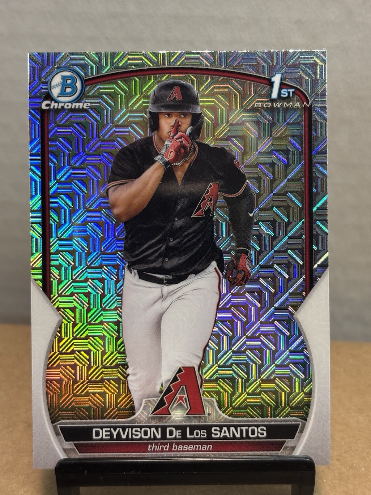 Deyvison De Los Santos 1st Chrome Mojo Refractor Rookie 2023 Bowman Card BCP-116