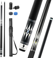 Carbon Fiber Pool Cue Stick with Case, 2Pieces 58Inch Low Deflection Professiona
