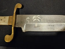 C.S.A Confederate Bowie knife hand etched with SC palmetto