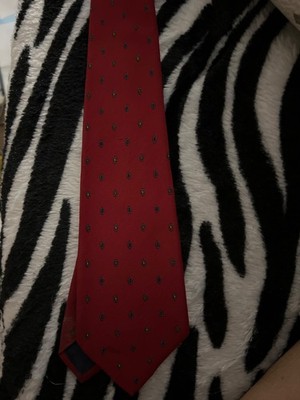 Neiman Marcus Silk Red Hand Made Tie Made In Italy