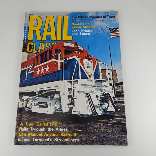 Rail Classics Magazine Sept 1975 Santa Fe Zebra Striping, Train Called LRC