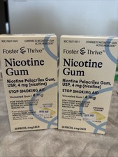 Lot of 2 Foster  Thrive 4mg Nicotine Gum 100 PiecesOriginal Flavor Exp Feb 2026