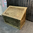 Antique Brass Coal/Firewood Box 17x10x13 Fireplace Tool Box NICE Free Shipping