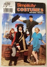 Simplicity Sewing Pattern 0639 Uncut Adult Costumes Size XXS - XL Pirate Fairy