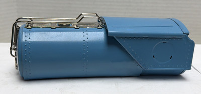MTH/LIONEL O-GAUGE 263T BLUE COMET TENDER SHELL WITH NICKEL TRIM - REPAINTED