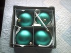 4 large 100mm beautiful mouth blown Polish glass baubles boxed