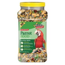 Premium Parrot Food Bird Seed Mix in 4 lb Jar
