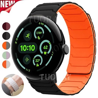 Armband Silikon Für Google Pixel Watch 4 3 45mm Magnet Sport Ersatz Smartwatch