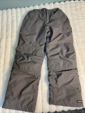 Lands End Kids Snow Pants Size 10 Gray Insulated Waterproof Ski Winter