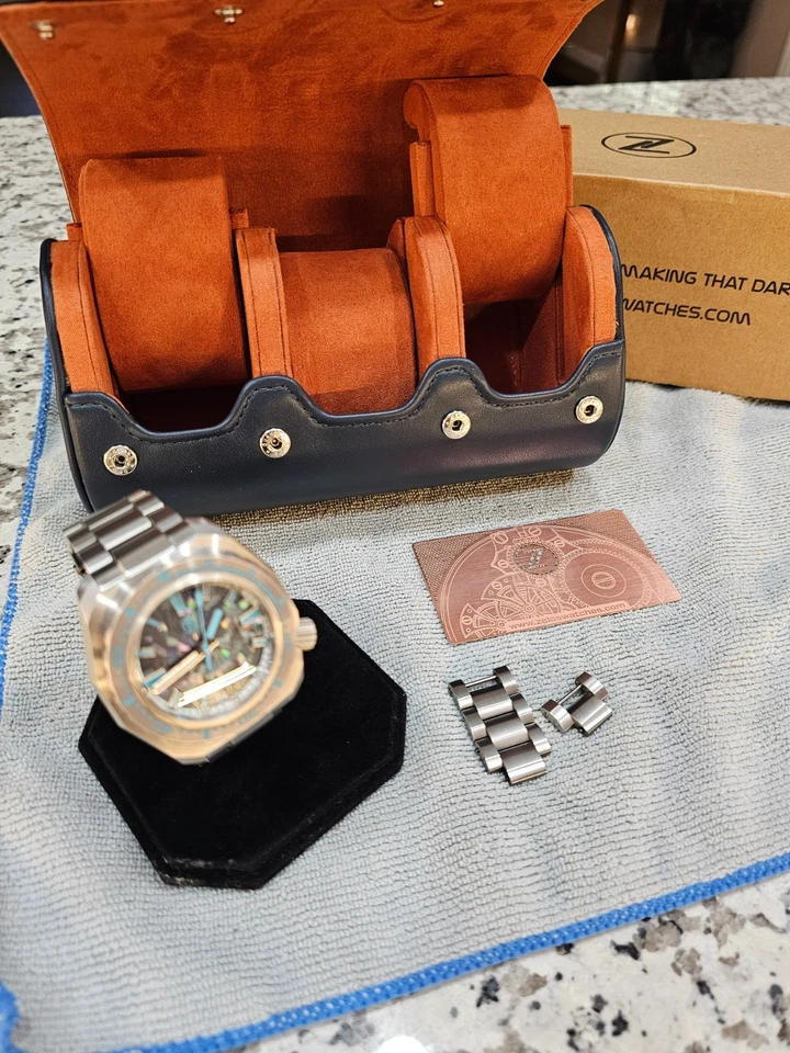 ¡HERMOSA ESFERA MADREPERLA ZELOS HAMMERHEAD V3 300M Ti Mosiac! #25/250 hecho! Foto 2 de 4