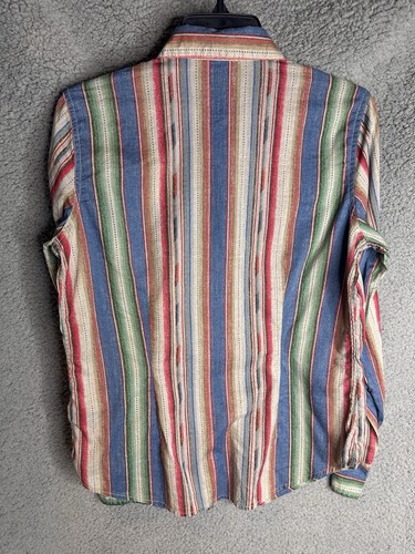 L-RL Ralph Lauren Jeans Co. Aztec Western Diamond Pearl Snaps Ladies Small - Picture 5 of 11