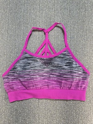 Sports Bra LAYER 8 Qwick Dry Support Medium Racerback Straps Pink Workout
