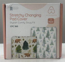 Acrabros Stretchy Changing Pad Cover Bears  Forest Snug Fit 2 Pack CPC360