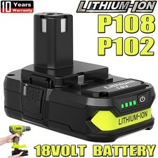 For Ryobi Lithium-Ion Battery One PLUS P108 P102 P107 Power Tool 3.6AH Battery