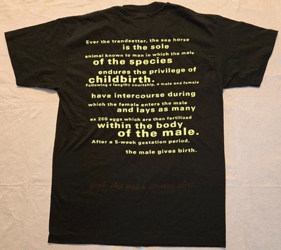 Vintage TRUE MINT DEADSTOCK 1993 Nirvana Seahorse T-Shirt Kurt