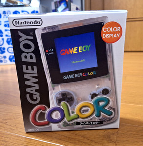 NEW Gameboy Color CLEAR Console Japan CGB-001 *AMAZING BOX FOR COLLECTION*